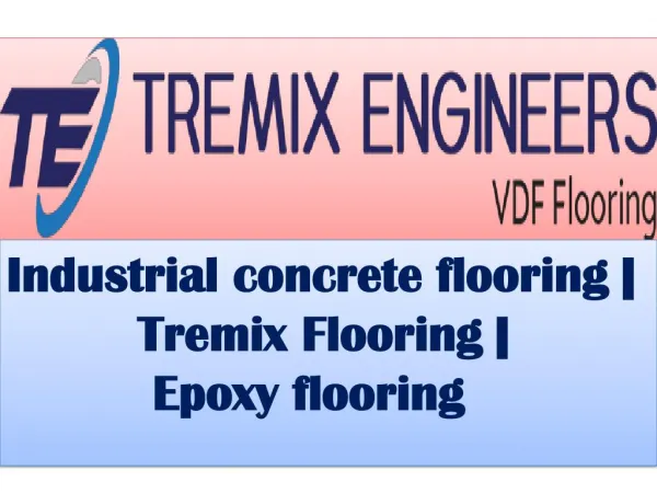 Industrial concrete flooring | Tremix Flooring | Epoxy flooring
