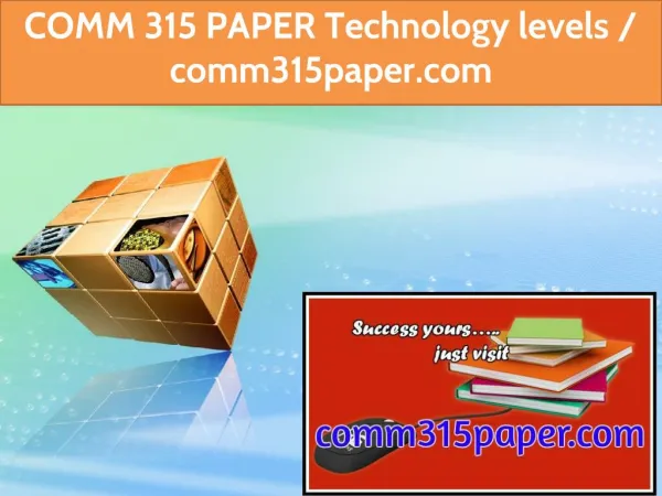 COMM 315 PAPER Technology levels / comm315paper.com