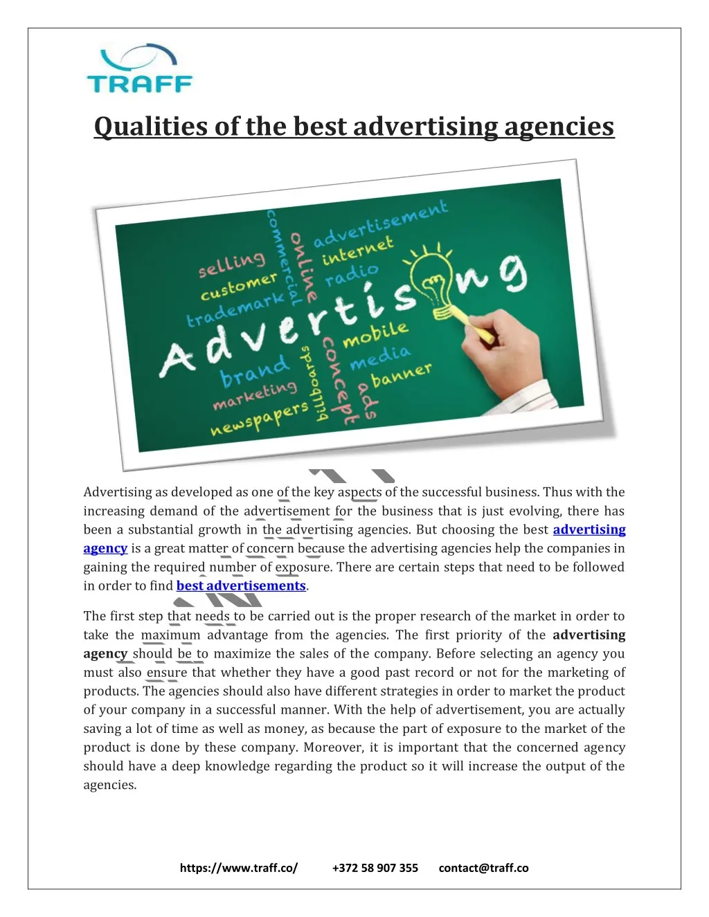 qualities of the best advertising agencies