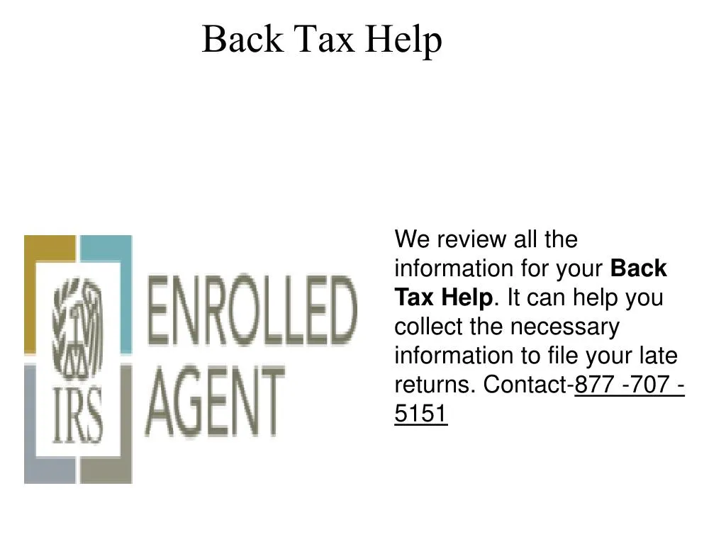 back tax help