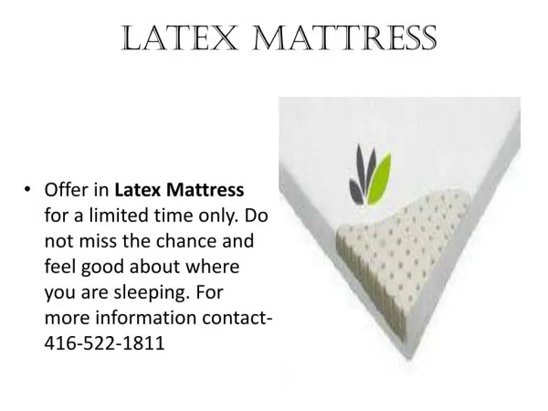 Organic Latex Mattress Toronto