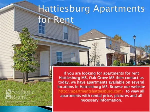 Apartments in Hattiesburg MS