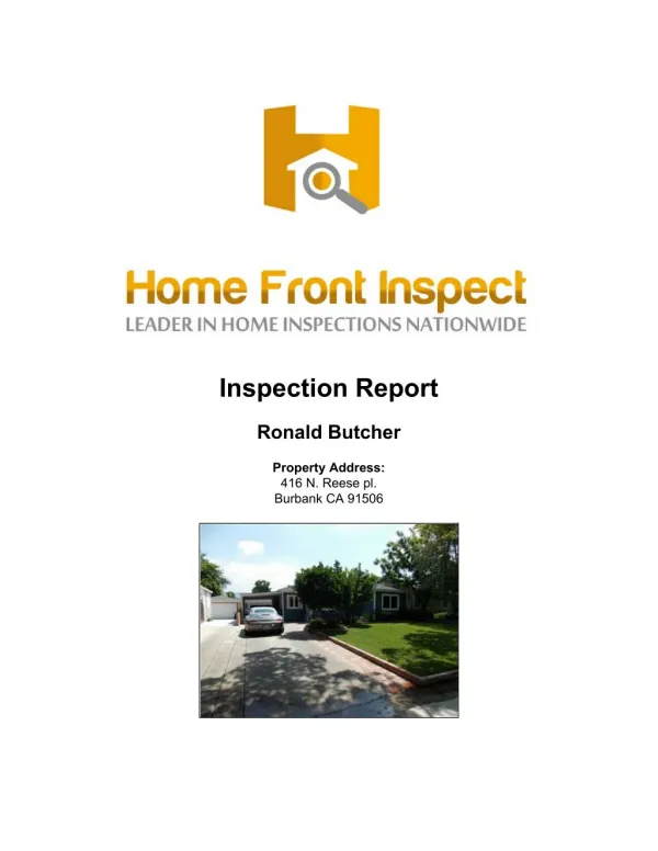 Orange County Home Inspection Company Home Front Inspect Sample Home Inspection Reports