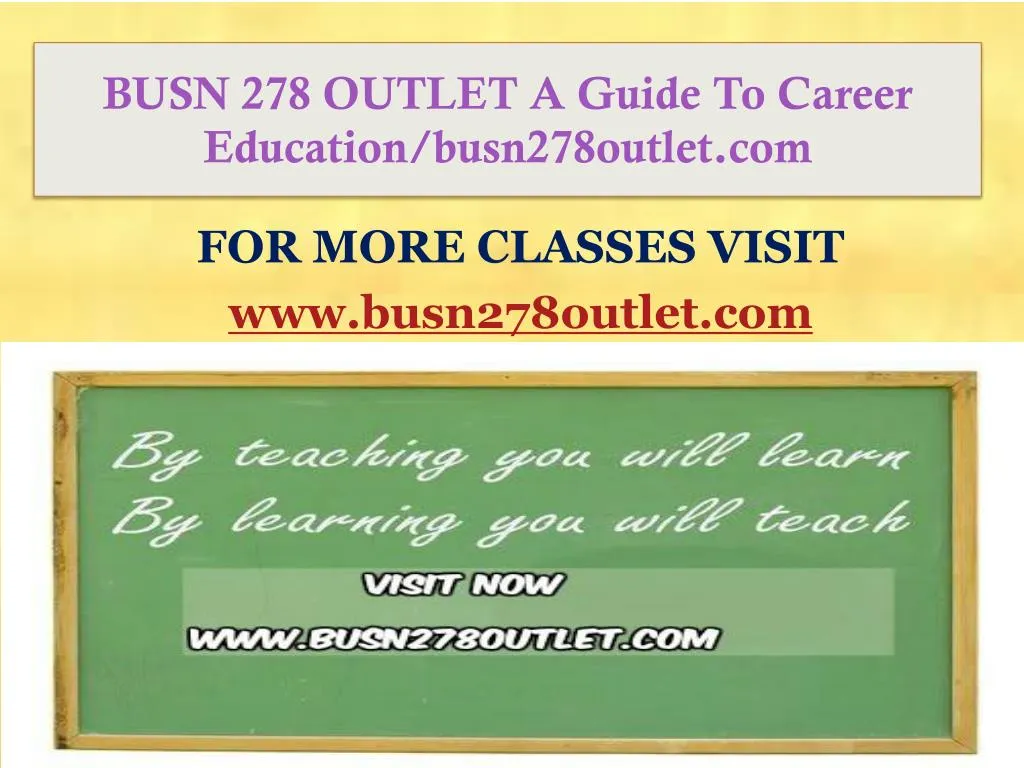 busn 278 outlet a guide to career education busn278outlet com