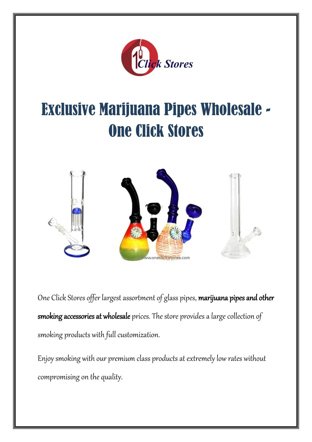 exclusive marijuana pipes wholesale one click