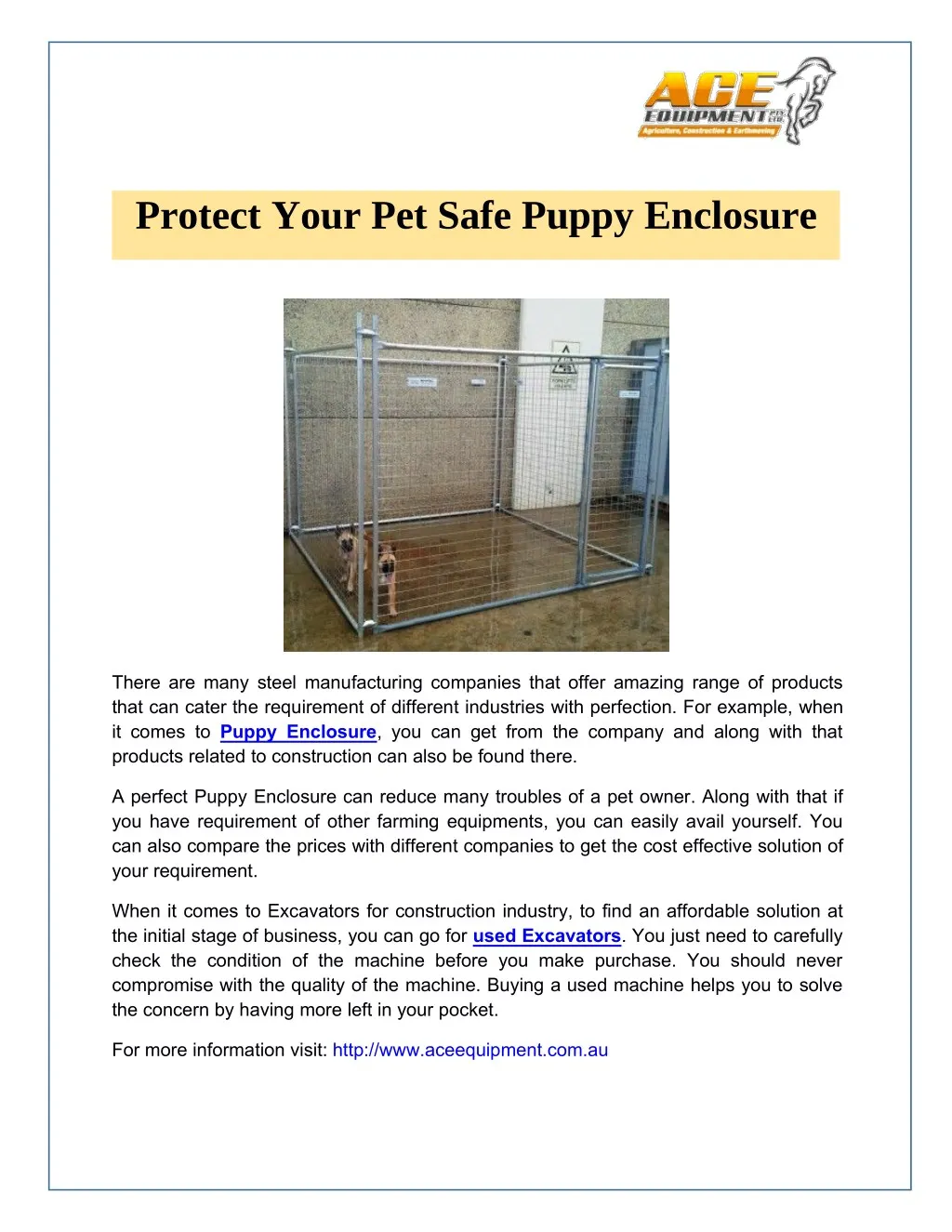 protect your pet safe puppy enclosure
