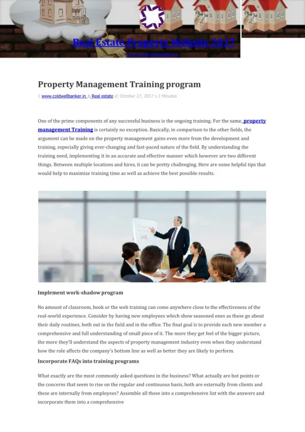 Property Management Training