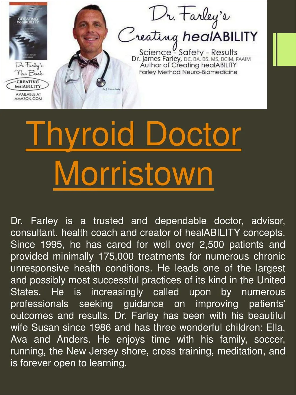 thyroid doctor morristown