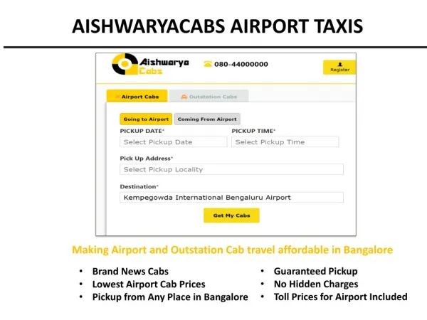 Bangalore Airport Cabs Book Online – Aishwarya Cabs