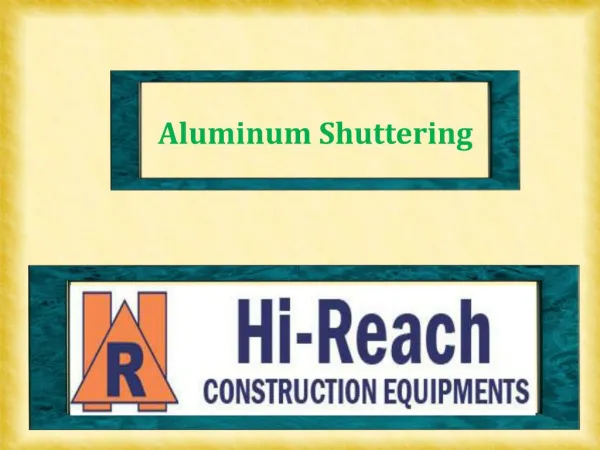 Aluminium Shuttering | Aluminium Formwork System