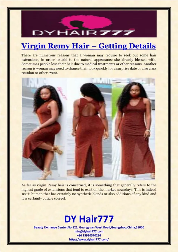 Virgin Remy Hair – Getting Details