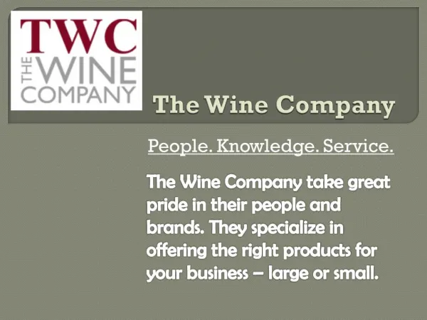 The Wine Company.
