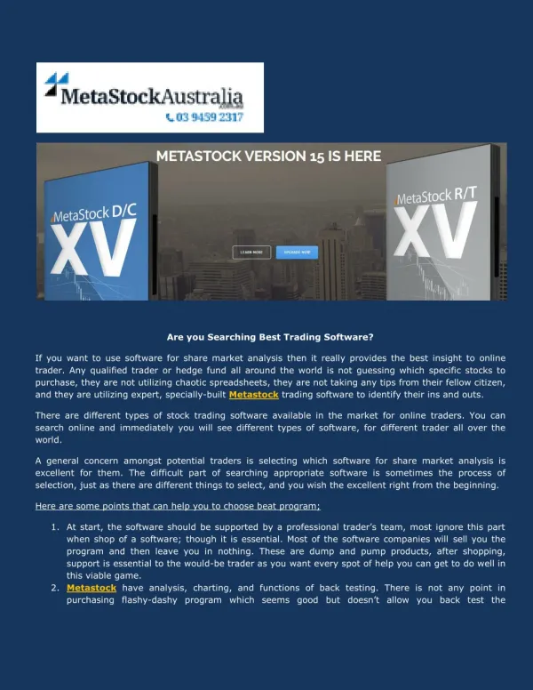 Metastock Australia