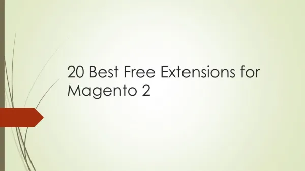 20 Best Free Extensions for Magento 2