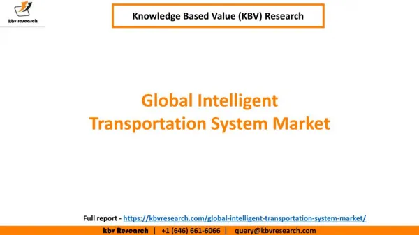 Intelligent Transport Systems Market Growth