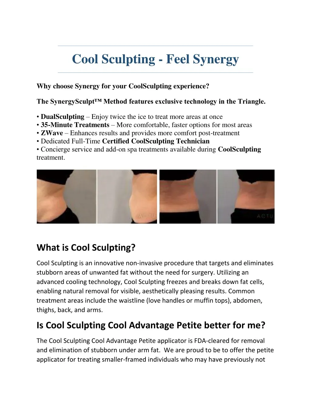 cool sculpting feel synergy