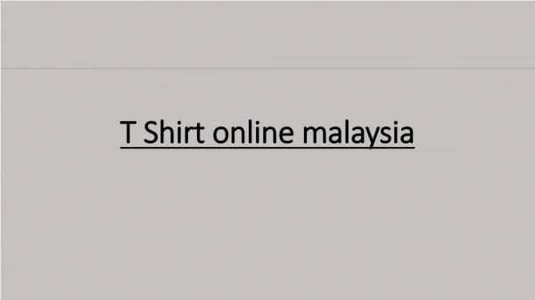 T Shirt online malaysia