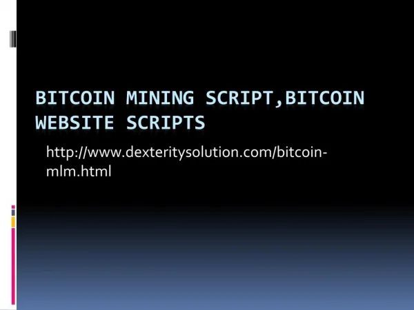 Bitcoin Mining Script,Bitcoin Website Scripts