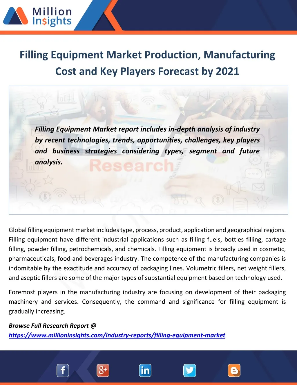 filling equipment market production manufacturing