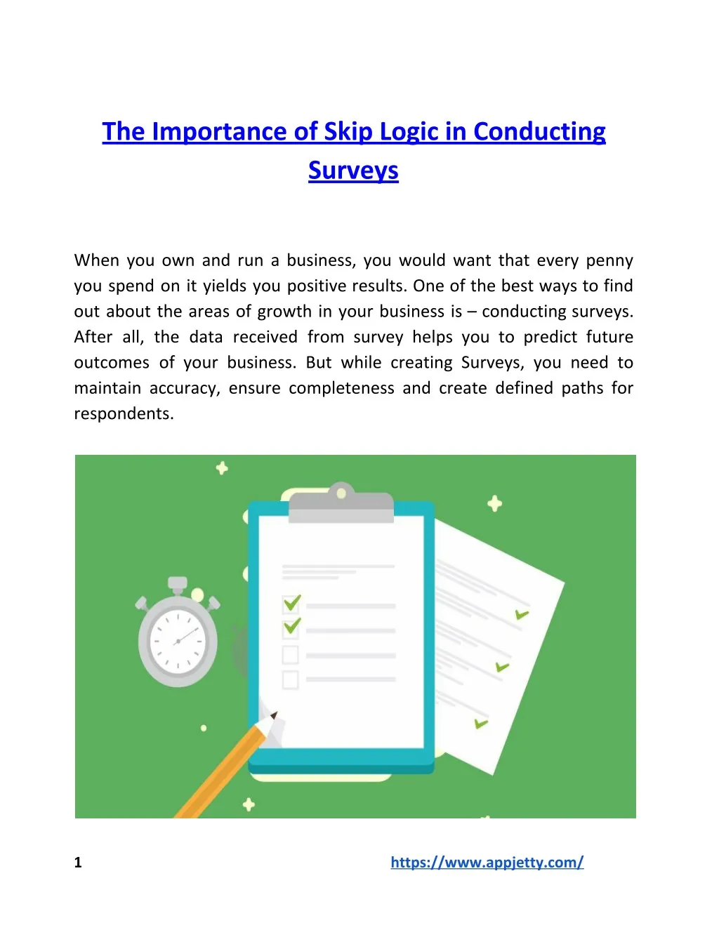 the importance of skip logic in conducting surveys