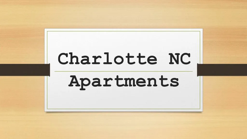 charlotte nc apartments