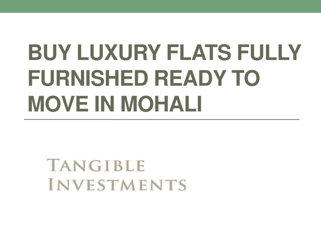 buy luxury flats fully furnished ready to move in mohali
