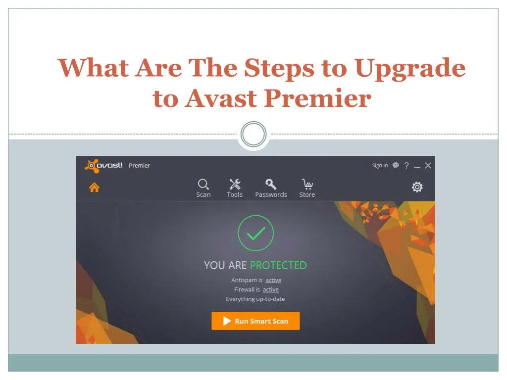 what are the steps to upgrade to avast premier