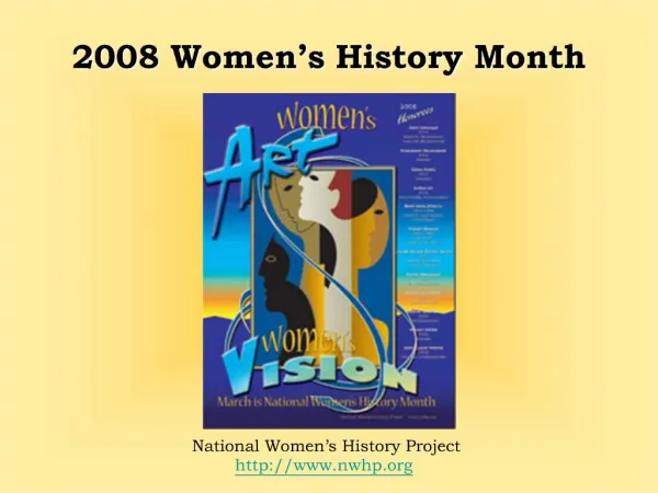 2008 Women s History Month