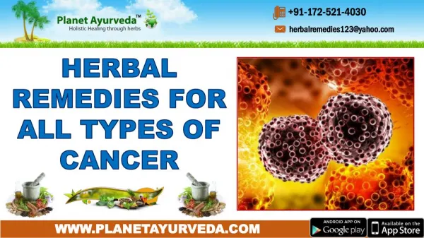 Herbal Remedies for All Types of Cancer - Natural Treatment