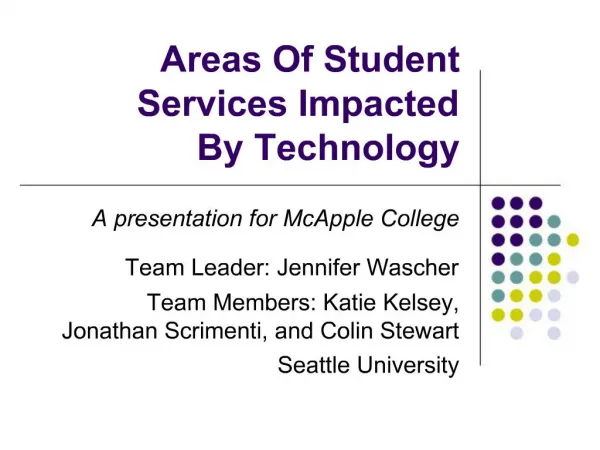 Areas Of Student Services Impacted By Technology