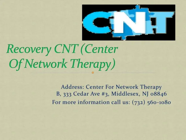 Recovery cnt (center of network therapy)