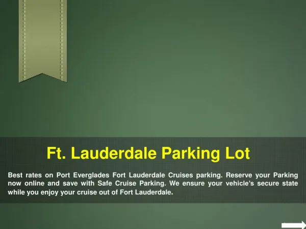 Ft Lauderdale Port Parking