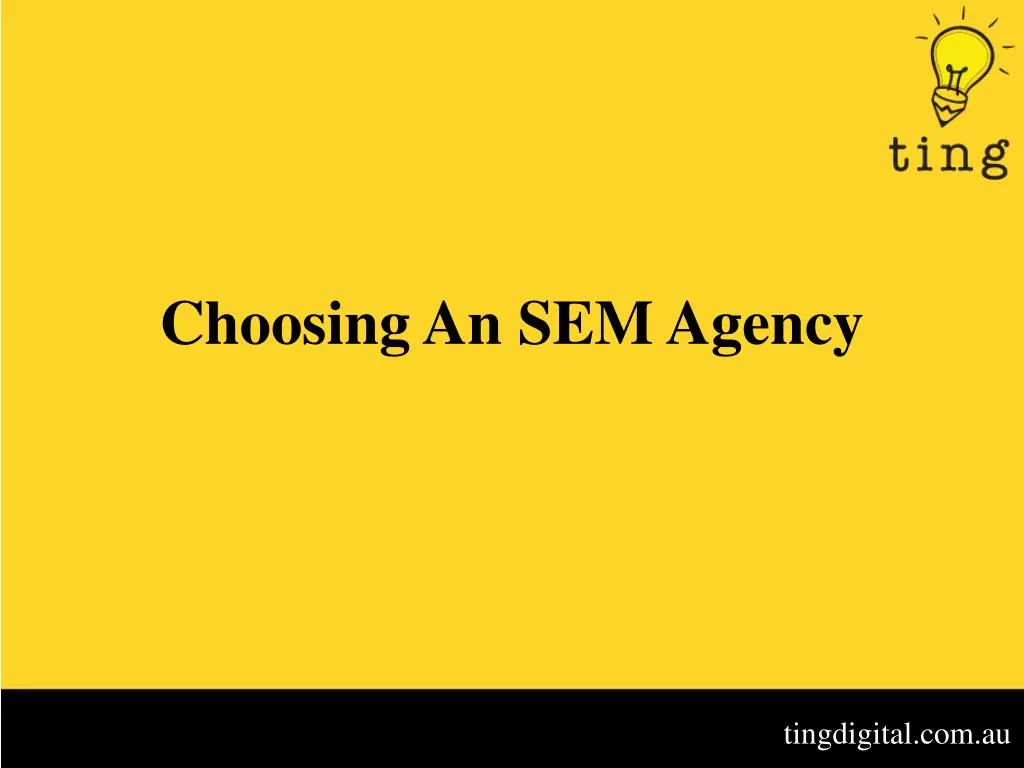 choosing an sem agency