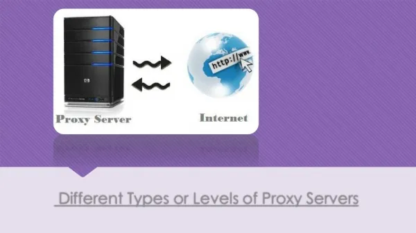 Different types or levels of proxy servers