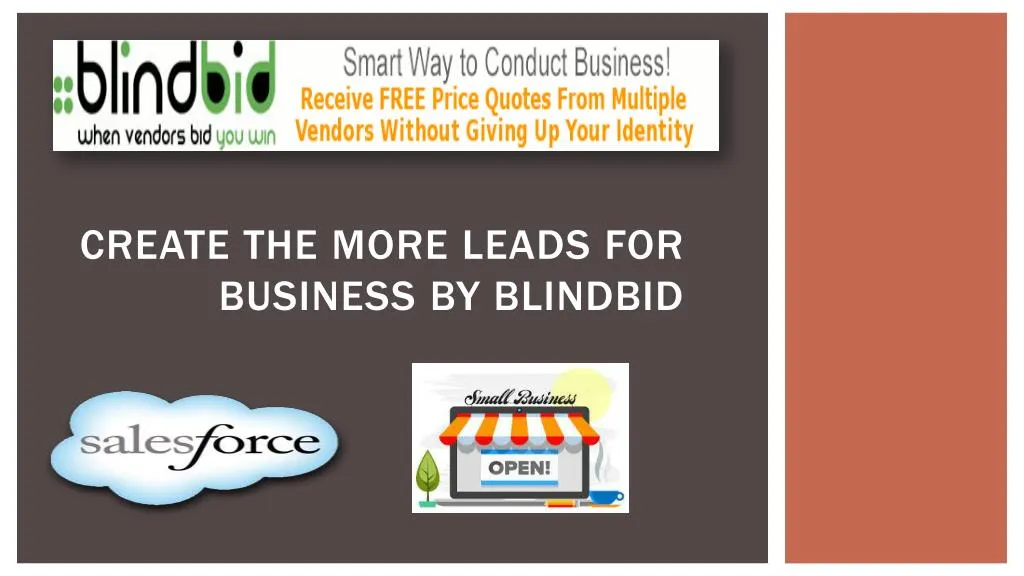 create the more leads for business by blindbid