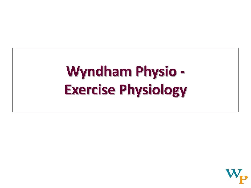 wyndham physio exercise physiology