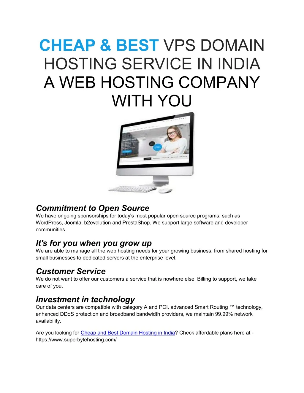 cheap best vps domain hosting service in india