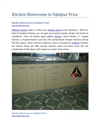 Kitchen Showroom In Udaipur Price T 