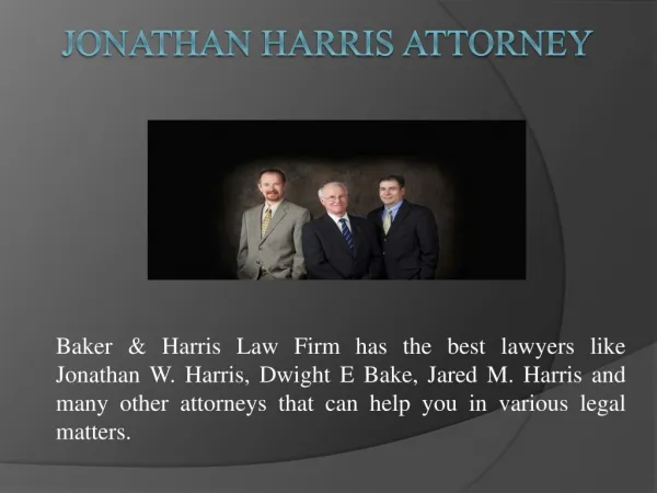 Jonathan Harris Attorney