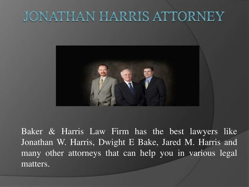 jonathan harris attorney