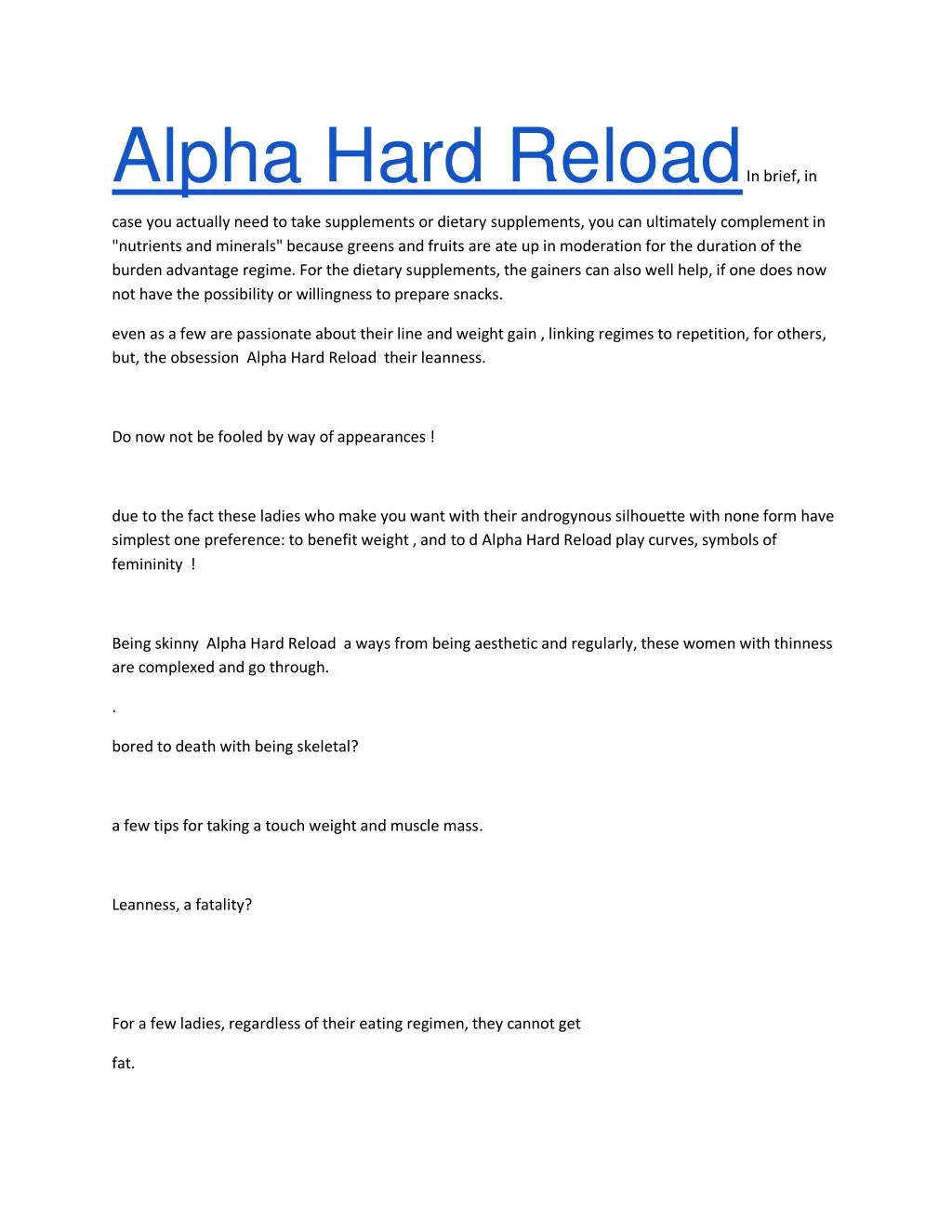 alpha hard reload in brief in