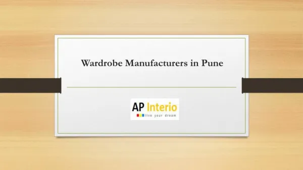 Wardrobe Manufacturers in Pune | AP Interio