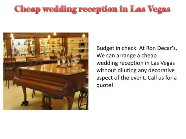 wedding receptions on Las Vegas strip