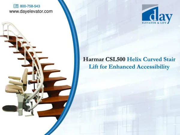 Harmar CSL500 Helix Curved Stair Lift for Enhanced Accessibility