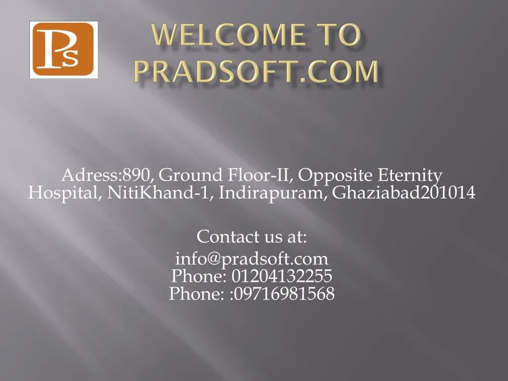 welcome to pradsoft com