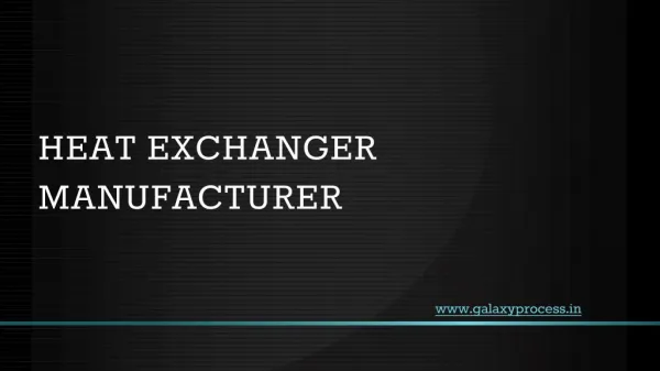 Heat Exchanger Manufacturer