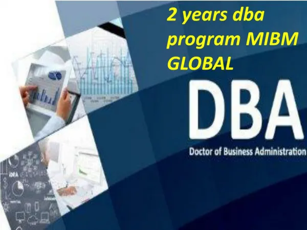 2 years dba program MIBM GLOBAL