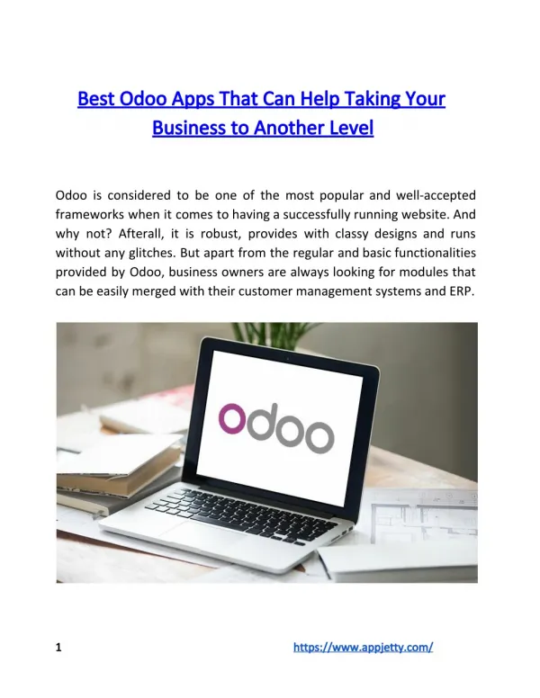 Best Odoo Apps That Can Help Taking Your Business to Another Level