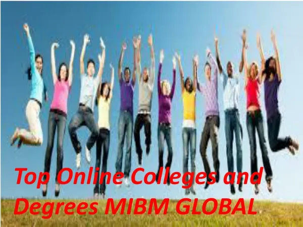 top online colleges and degrees mibm global