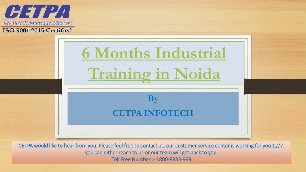 6 months industrial training in noida